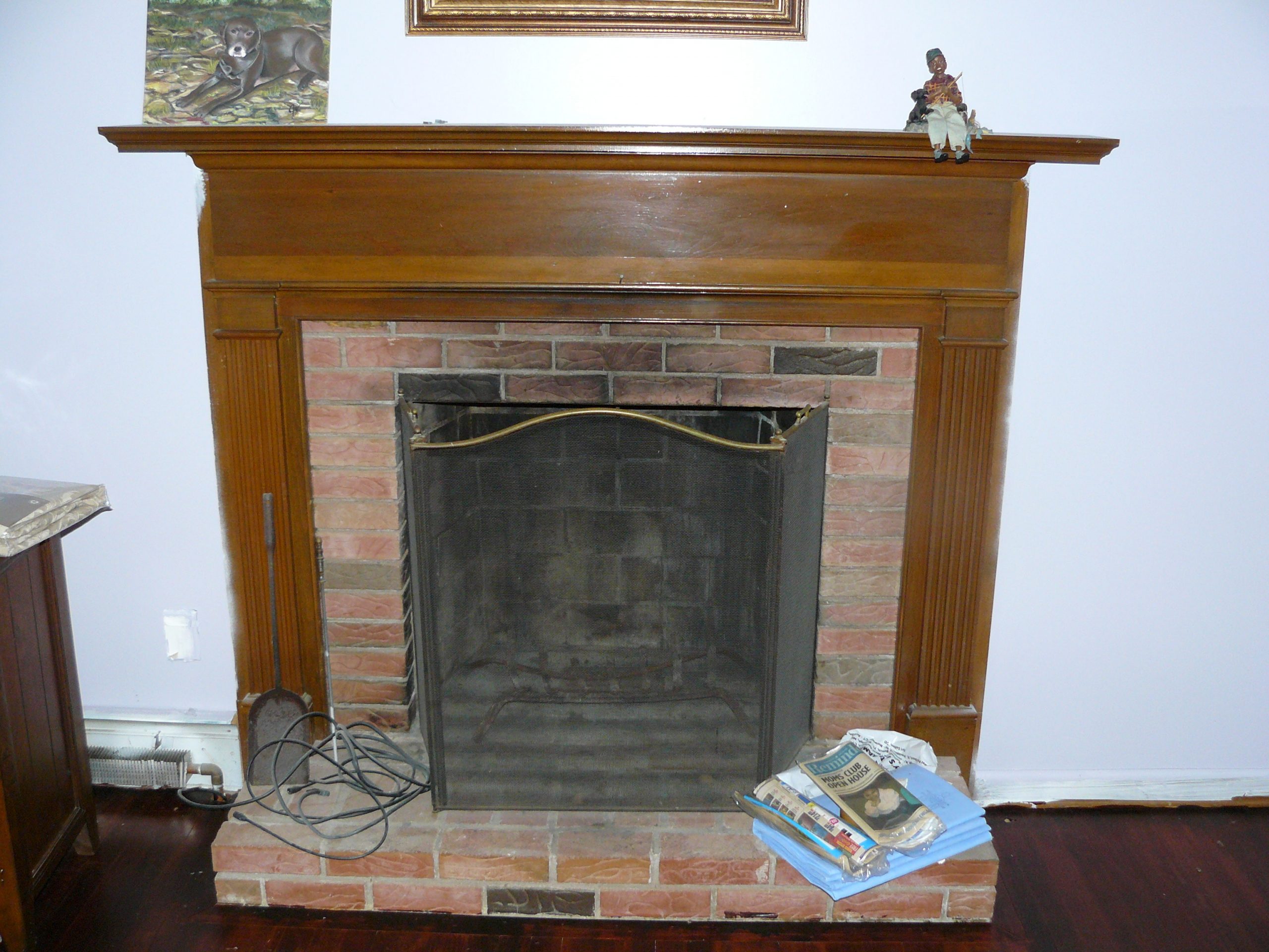 Fireplace before decoration